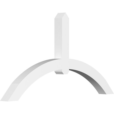 Ekena Millwork Archdale Architectural Grade PVC Gable Bracket, 60"W x 32 1/2"H x 4"D x 4"F, 13/12 Pitch GBP060X33X0404ARC00